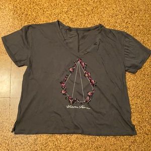 Volcom Floral Gray T Shirt